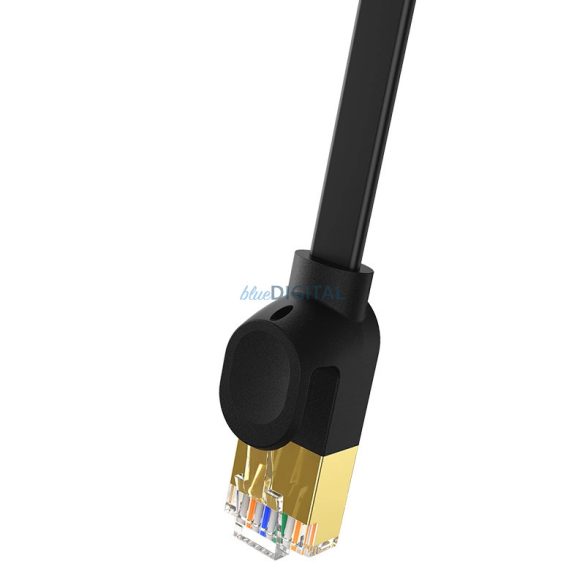 Baseus nagysebességű hálózati kábel RJ45 kat. 7 10Gbps 0.5m lapos fekete