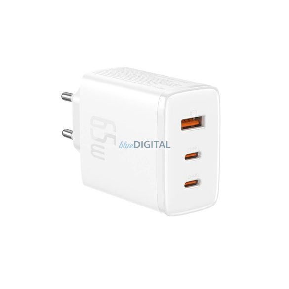 Baseus Cube Pro 65W GaN töltő 2x USB-C USB-A - fehér