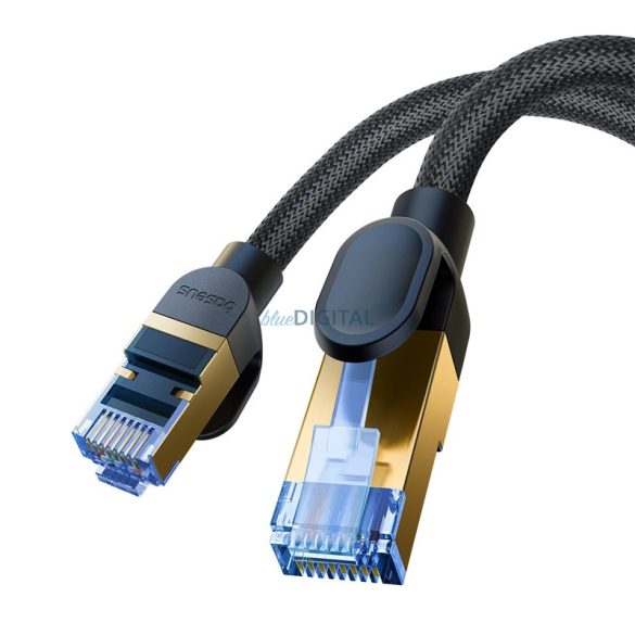 Baseus RJ45 cat.7 10Gbps nagysebességű internet kábel 0.5m fonott fekete