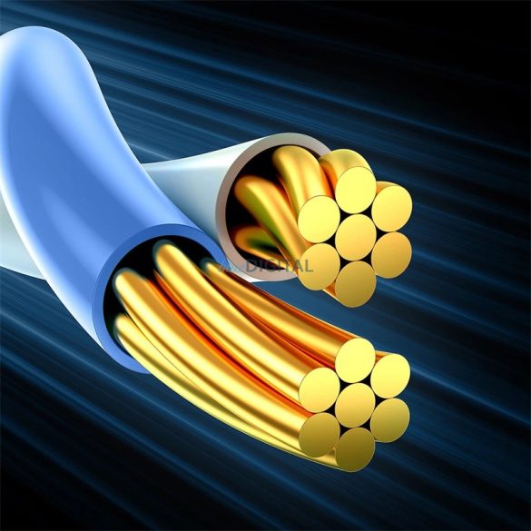 Baseus nagysebességű internet kábel RJ45 cat.7 10Gbps 5m fonott fekete