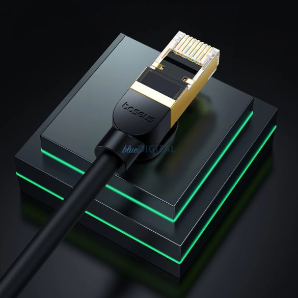 Baseus nagy sebességű Cat 8 40 Gb/s Ethernet kábel 10 m - fekete