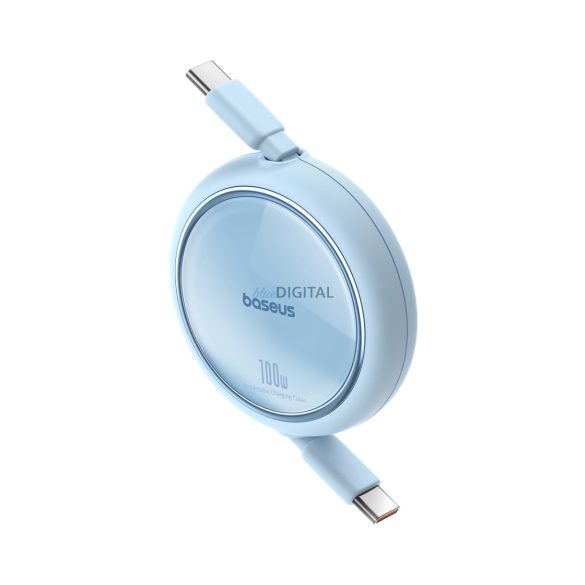 Baseus Free2Draw Mini USB-C - USB-C 100W 1m visszahúzható kábel - kék