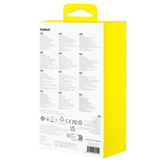 Baseus Airpow powerbank + USB-A - Type-C kábellel 0.5m 20000mAh 20W - lila