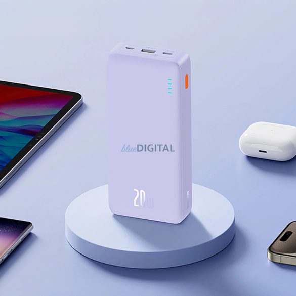 Baseus Airpow powerbank + USB-A - Type-C kábellel 0.5m 20000mAh 20W - lila