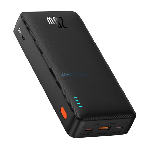 Baseus Airpow powerbank 1xUSB-A és 1xUSB-C csatlakozással + USB-A - Type-C kábellel 50 cm 20000mAh 20W 3A PD - fekete