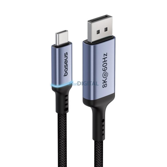 Baseus High Definition Series USB-C és DisplayPort 1.4 8K 60Hz egyirányú kábel 2m - Fekete