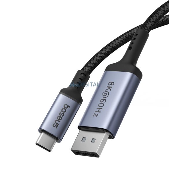 Baseus High Definition Series USB-C és DisplayPort 1.4 8K 60Hz egyirányú kábel 1.5m - Fekete