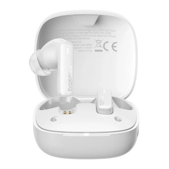 Baseus E19 TWS Bluetooth vezeték nélküli fülhallgató - fehér
