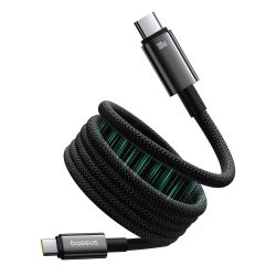   Baseus Tungsten Gold mágneses Type-C - Type-C kábel 100W 1m - fekete