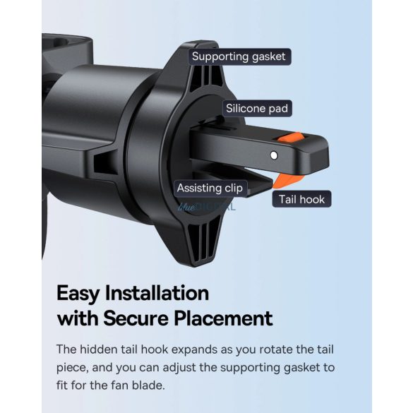 Baseus Metal Age 3 autós tartó szellőzőrácsra - fekete