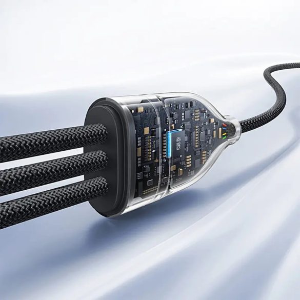 Baseus Flash Series 3 Type-C - Lightning/Type-C kábel 100W 1.5m - fekete