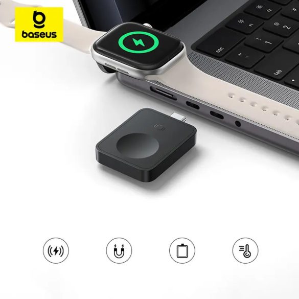 Baseus MagPro induktív Apple Watch töltő 2.5W - fekete