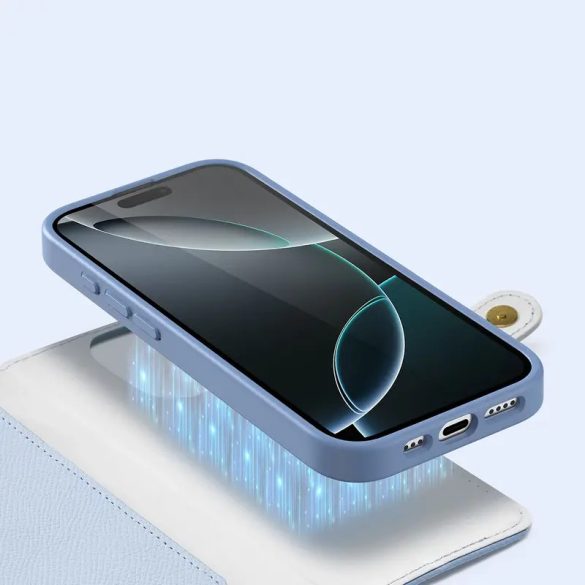 Dux Ducis Lawa MagSafe-kompatibilis könyvtok iPhone 16 Pro Max - kék