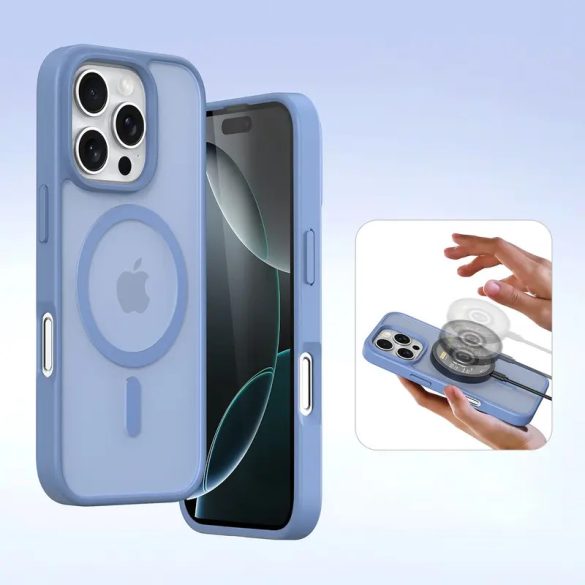 Dux Ducis Lawa MagSafe-kompatibilis könyvtok iPhone 16 Pro Max - kék
