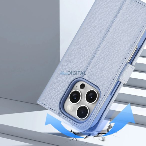 Dux Ducis Lawa MagSafe-kompatibilis könyvtok iPhone 16 Pro Max - kék