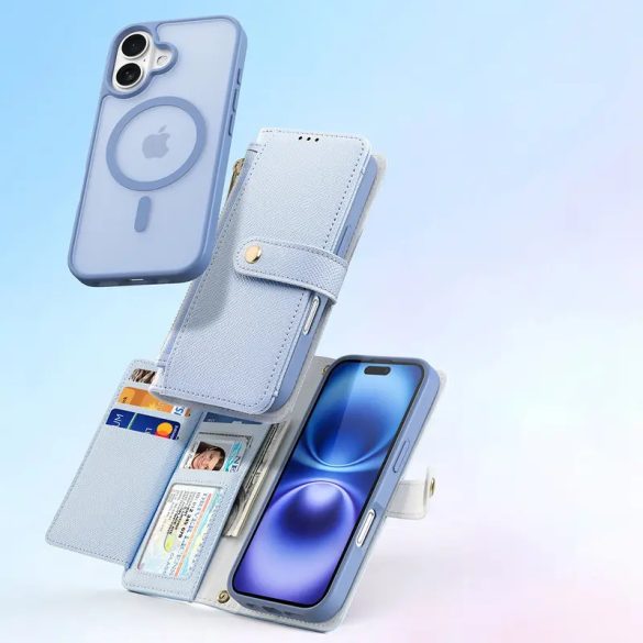 Dux Ducis Lawa MagSafe-kompatibilis könyvtok iPhone 16 - kék