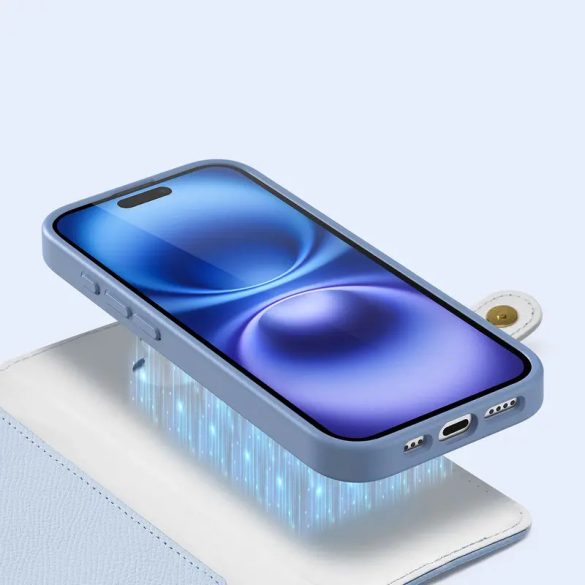 Dux Ducis Lawa MagSafe-kompatibilis könyvtok iPhone 16 - kék