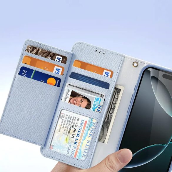 Dux Ducis Lawa MagSafe-kompatibilis könyvtok iPhone 16 Pro - kék
