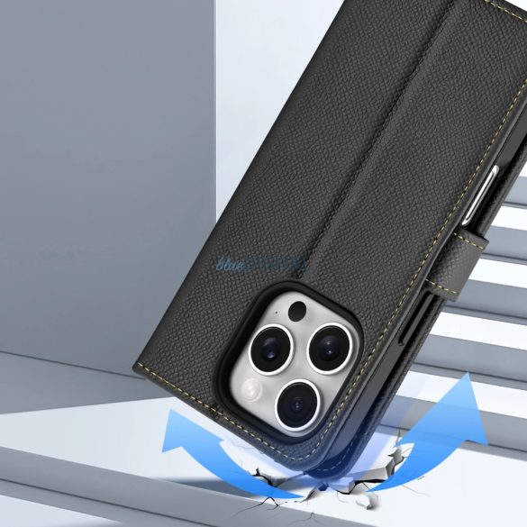 Dux Ducis Lawa könyvtok iPhone 16 Pro Max - fekete
