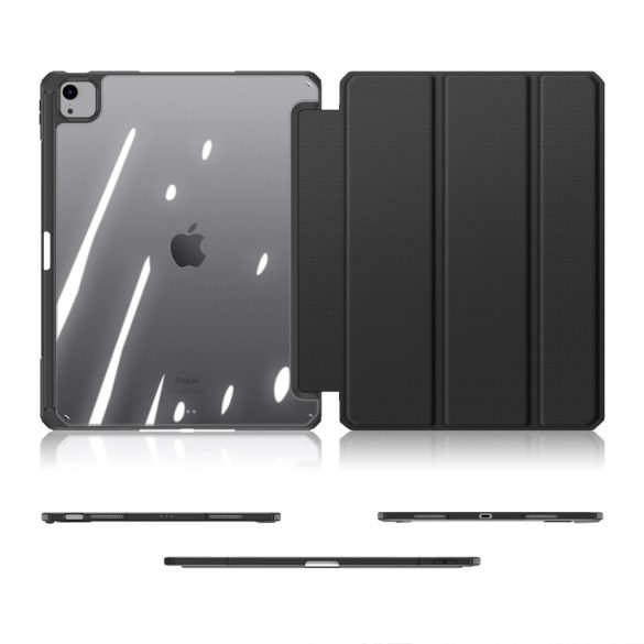 Dux Ducis Toby kitámasztható könyvtok ceruzatartóval iPad Air 13" 2024 / iPad Pro 12.9" (2018-2022) - fekete