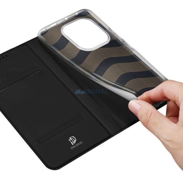 Dux Ducis Skin Pro könyvtok kártyatartóval Xiaomi Redmi Note 13 4G - fekete