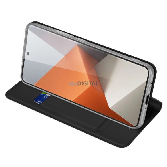 Dux Ducis Skin Pro könyvtok kártyatartóval Xiaomi Redmi Note 13 Pro+ 5G - fekete