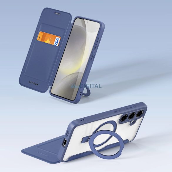 Dux Ducis Skin X Pro tok mágneses gyűrű/állvány Samsung S24+ - kék