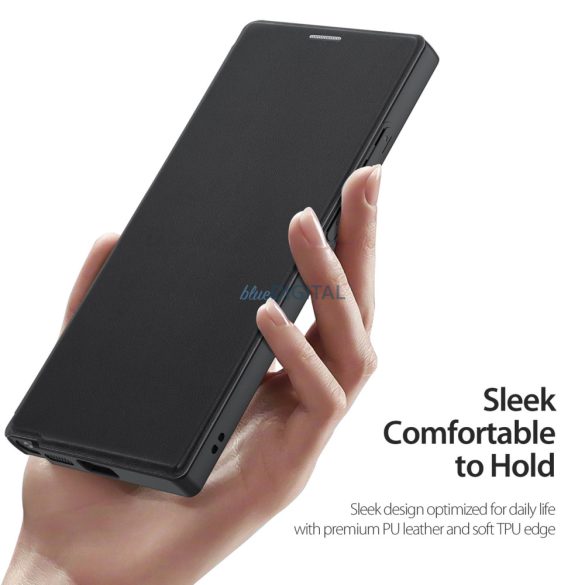 Dux Ducis Skin X Pro könyvtok mágneses gyűrűvel Samsung Galaxy S24 Ultra - fekete
