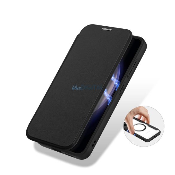 Dux Ducis Skin X Pro tok Samsung S24+ mágneses gyűrű és patent - fekete