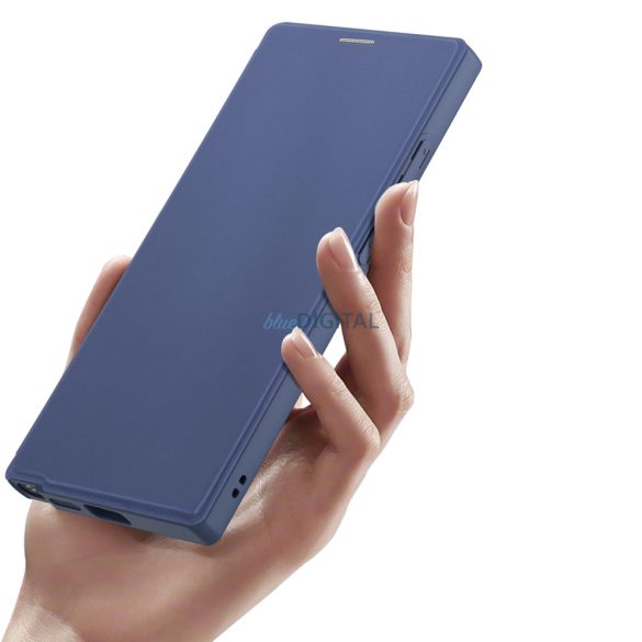 Dux Ducis Skin X Pro tok Samsung S24 Ultra mágneses gyűrű és patent - kék