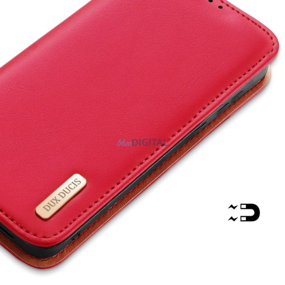 Dux Ducis Hivo flipes tok és RFID blokkoló Samsung Galaxy S24 - piros