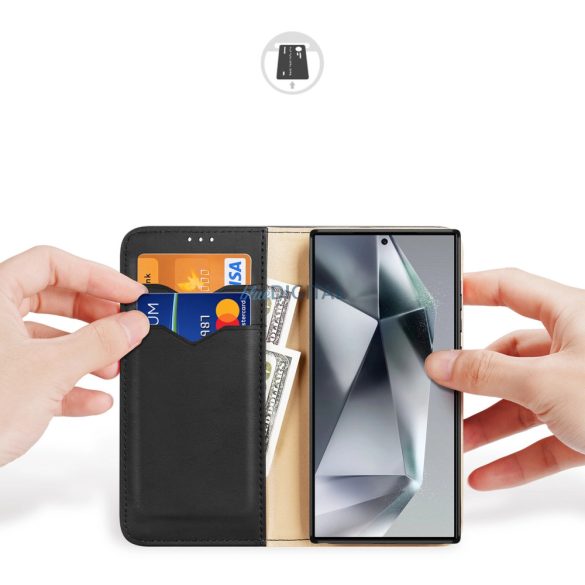 Dux Ducis Hivo flipes tok és RFID blokkoló Samsung S24 Galaxy Ultra - fekete