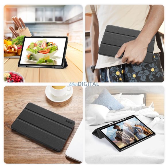 Dux Ducis Domo Smart Sleep Case Lenovo Tab P12 12.7'' táblagép - fekete tok