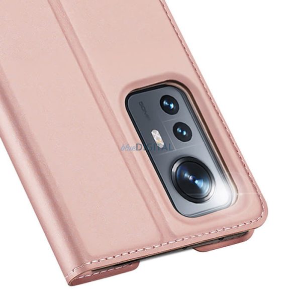 Dux Ducis Skin Pro Flipes tok, pénztárcával és állvány Xiaomi Poco M6 Pro / Redmi 12/12R - rózsaszínű