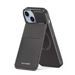   Tárca tok 3 az 1-ben állvánnyal iPhone 15 Plus MagSafe RFID blokkoló Dux Ducis Rafi Mag - fekete