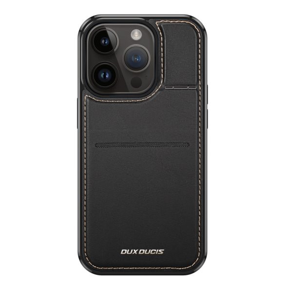Tárca tok 3 az 1-ben állvánnyal iPhone 15 Pro Max-hoz MagSafe RFID zár Dux Ducis Rafi Mag - fekete