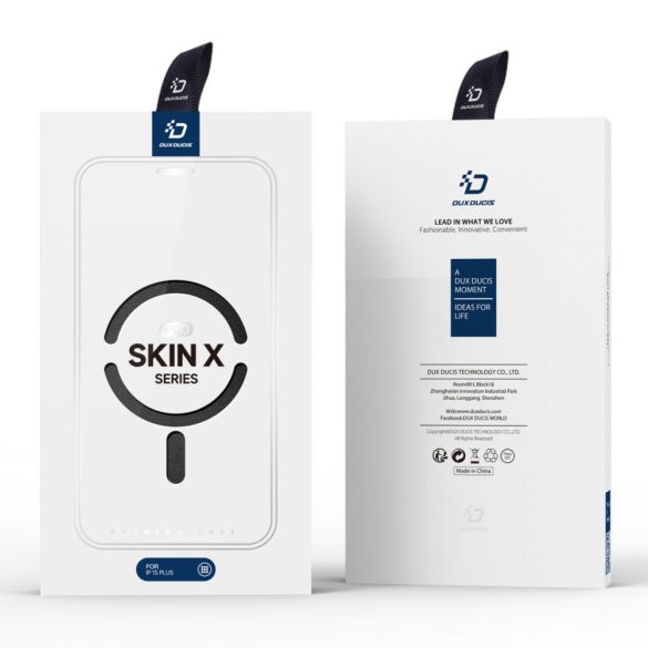 Dux Ducis Skin X Pro mágneses Flip MagSafe tok iPhone 15 - Fekete
