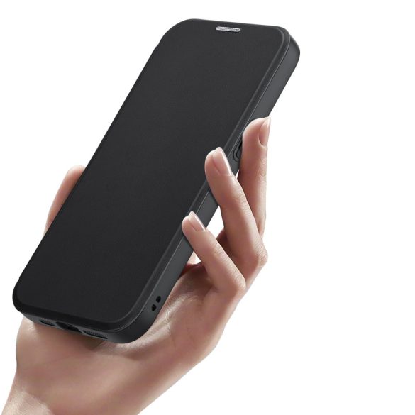 Dux Ducis Skin X Pro mágneses Flip MagSafe tok iPhone 15 Pro Max - fekete