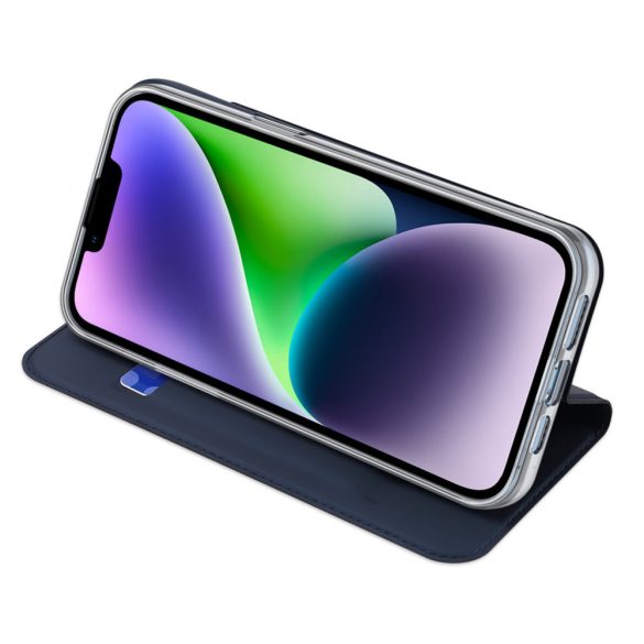 Dux Ducis Skin Pro tok pénztárcával iPhone 15 - Kék