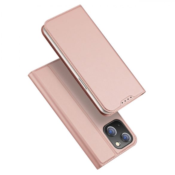 Dux Ducis Skin Pro tok pénztárcával iPhone 15 - Rózsaszín