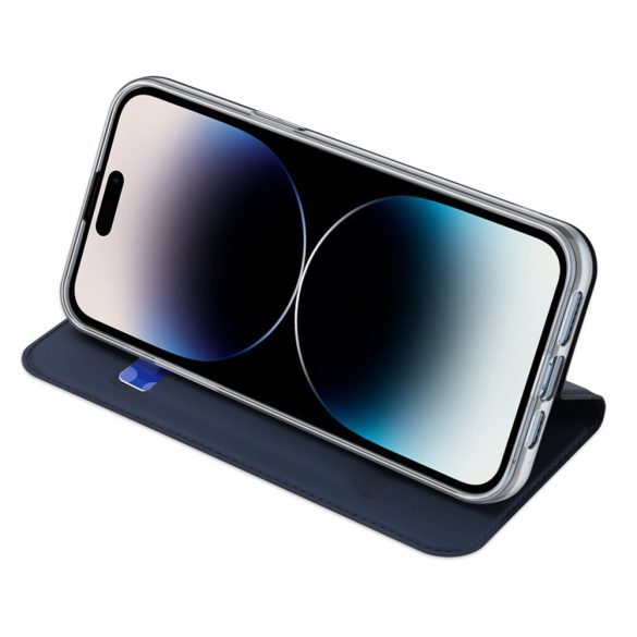 Dux Ducis Skin Pro tok pénztárcával iPhone 15 Pro - Kék