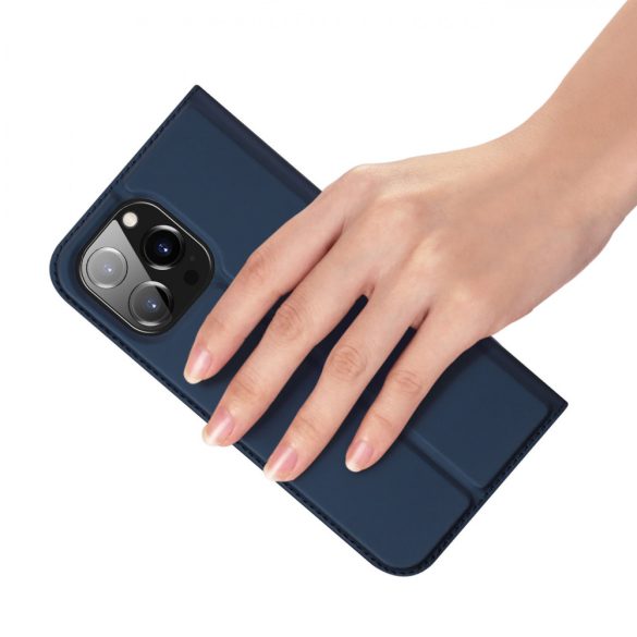 Dux Ducis Skin Pro tok pénztárcával iPhone 15 Pro - Kék