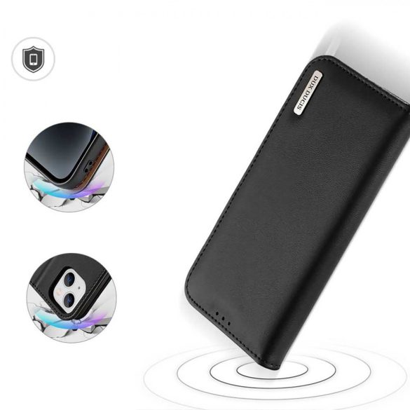 Dux Ducis Hivo iPhone 15 Plus RFID blokkoló tok pénztárcával - Fekete