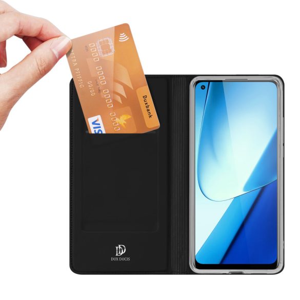 Dux Ducis Skin Pro Case Realme 11 Flip Card Wallet Stand Black tok