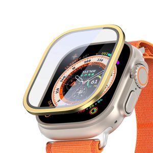 Dux Ducis Flas edzett üveg Alumínium keret Apple Watch Ultra 49mm - Arany