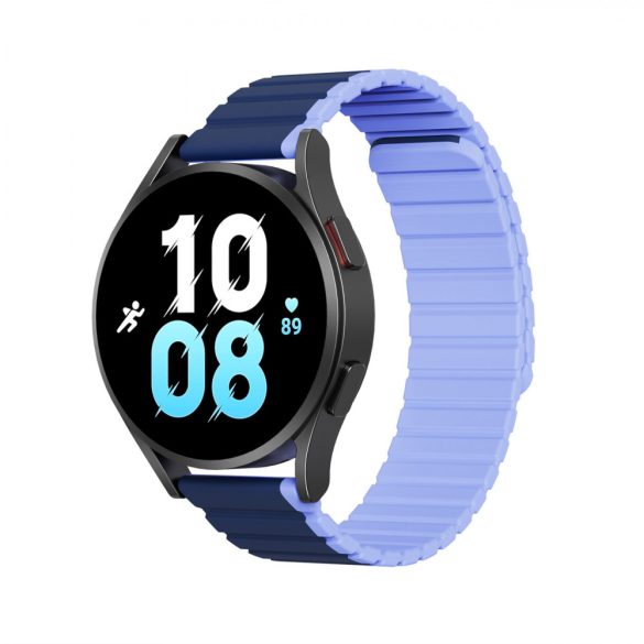 Univerzális mágneses Samsung Galaxy Watch 3 45mm / S3 / Huawei Watch Ultimate / GT3 SE 46mm Dux Ducis szíj (22mm LD verzió) - Kék tok