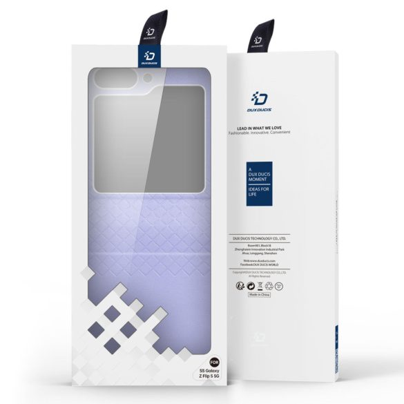 Samsung Galaxy Z Flip5 5G Flip bőr tok pénztárcával hátlap Dux Ducis Bril - Lila