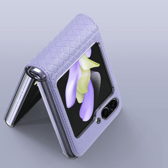 Samsung Galaxy Z Flip5 5G Flip bőr tok pénztárcával hátlap Dux Ducis Bril - Lila