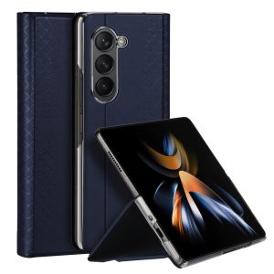 Dux Ducis Bril bőr flipes tok pénztárcával Samsung Galaxy Z Fold5 5G - Kék