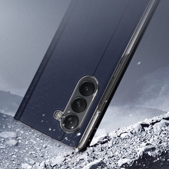Dux Ducis Bril bőr flipes tok pénztárcával Samsung Galaxy Z Fold5 5G - Kék